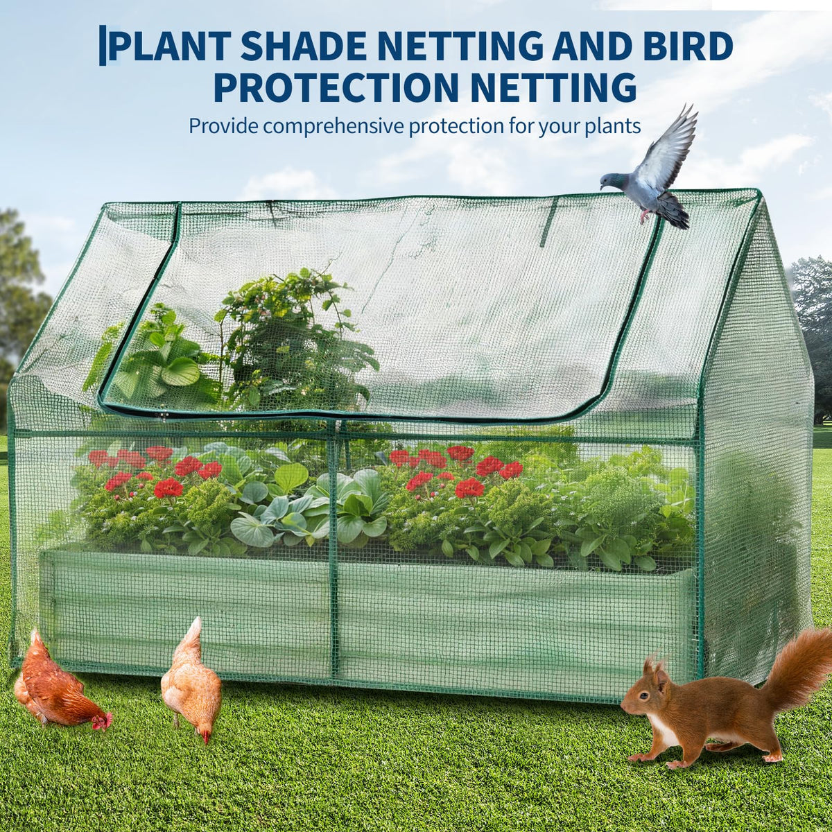 Garvee 6x3x1 FT Raised Garden Bed with PE Cover & Self-Watering System
