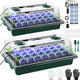 Saillong 2 Pack Seed Starter Tray with Grow Light, 80 Cells Indoor Greenhouse Kit, 360° Full Spectrum LED, Smart Timer, 5 Brightness Levels Indoor Plant Starter Kit for Home Gardeners