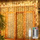 Ollny 2 Pack Curtain Lights, 400LED 6.6x6.6ft Fairy Lights with Remote