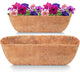 36 Inches Trough Coco Liner Replacement for Plant Hanging Basket, 1 Pcs Thick Coconut Fiber Liners for Garden Flowers Planter, Window Flower Box, Vegetables Pot