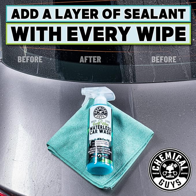 Chemical Guys Swift Wipe Sprayable Waterless Car Wash Spray - Spray and Wipe to Safely Clean and Shine Cars, Trucks, Motorcycles, RV & More, High Lubrication Formula, 64 oz