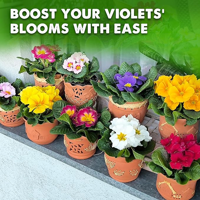 DUSPRO Recycle Premium 4-in-1 African Violet Potting Soil African Violet Soil Blend with Perlite, Coco Coir, Pumice, Pine Bark for Optimal Moisture Retention & Drainage 4QT