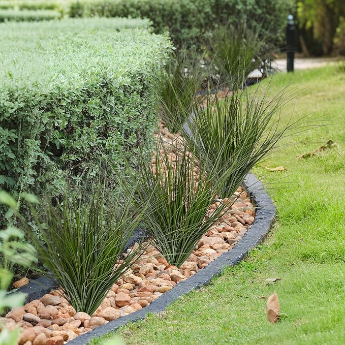 Uqueeten 16PCS 17.3" Fake Plants Artificial Wheat Grass Greenery Plastic Plants Fake Grass Artificial Plants for Outdoor Decor Artificial Grass Plant with Greenery Stems for Indoor Home Decoration
