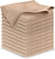 USANOOKS Microfiber Cleaning Cloth - Beige - 12Pcs (12.5x12.5 inch) High Performance - 1200 Washes, Ultra Absorbent Car Towel Traps Grime & Liquid for Streak-Free Mirror Shine - car Washing Cloth