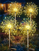 suddus Solar Garden Lights Outdoor Waterproof Decorative, 4Pack 150LED Firework Lights, Solar Fairy Lights for Yard, Garden, Party, Patio, Pathway, Flowerbed, Wedding - Warm White