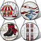 AMDERVEN Stained Glass Window Hanging 4 Pcs Set Winter Skiing Red Christmas House Large 15" - Suncatcher Door Garden Sun Catcher Decor Birthday Mother's Day for Mom Woman Nana Friend
