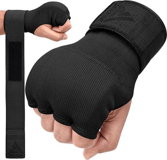 RDX Gel Boxing Hand Wraps Inner Gloves Men Women, Quick 100cm Long Wrist Straps, Elasticated Padded Fist Under Mitts Protection, Muay Thai MMA Kickboxing Martial Arts