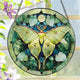 Luna Moth Sun Catcher, 8 Inch Stained Glass Suncatcher, Stained Glass Window Hanging, Luna Moth Indoor Decor, Idea Gift, Gift Exchange
