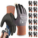 Schwer 12 Pairs Safety Work Gloves Sandy Nitrile Coated LT5626, Max Abrasion Resistant Heavy Duty Working Gloves with Grip for Men Women, Touch-Screen, for General Use, Mechanic, Construction, S