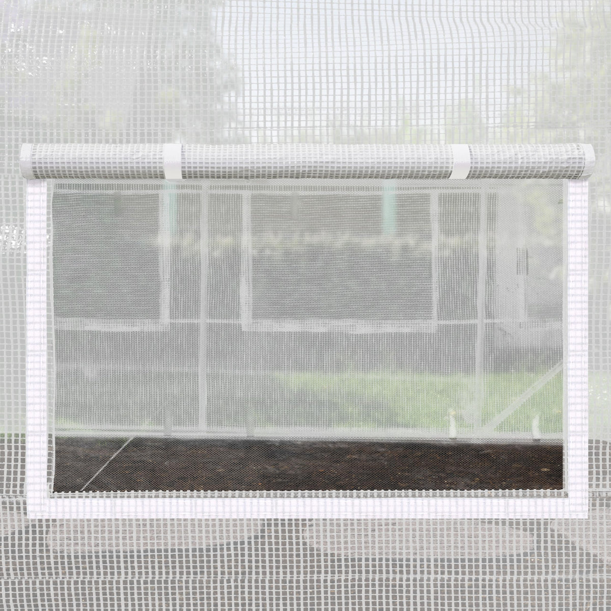 TOOLPORT 10x20 ft Tunnel Greenhouse, 180g PE Cover, White