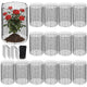 45 Pcs 24” x 12” Large Wire Plant Protector from Animals with Metal Cover, 15 Pack Metal Plant Cage Chicken Wire Cloche with 15Pcs Metal Covers to Keep Animals Out, Garden Protection Bunny Barricade