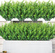 AmyHomie 20 Bundles Green Artificial Plants for Outdoor Spring Summer Decor UV Resistant Faux Wheat Grass Greenery Shrubs Eucalyptus Fake Plastic Plants Garden Porch Window Box Decorating