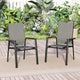 Sophia & William Patio Dining Chairs Aluminium Lightweight Textilene Outdoor Dining Chairs Stackable 2 Pieces Patio Chairs for Lawn Garden Backyard Pool