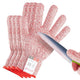 Cutting Gloves, 2 Pairs of Cut Resistant Gloves Food Grade, Cut Resistant Gloves for Kitchen, Oyster Shucking, Fish Fillet Processing, Carving Wood and Gardening(Medium-Red)