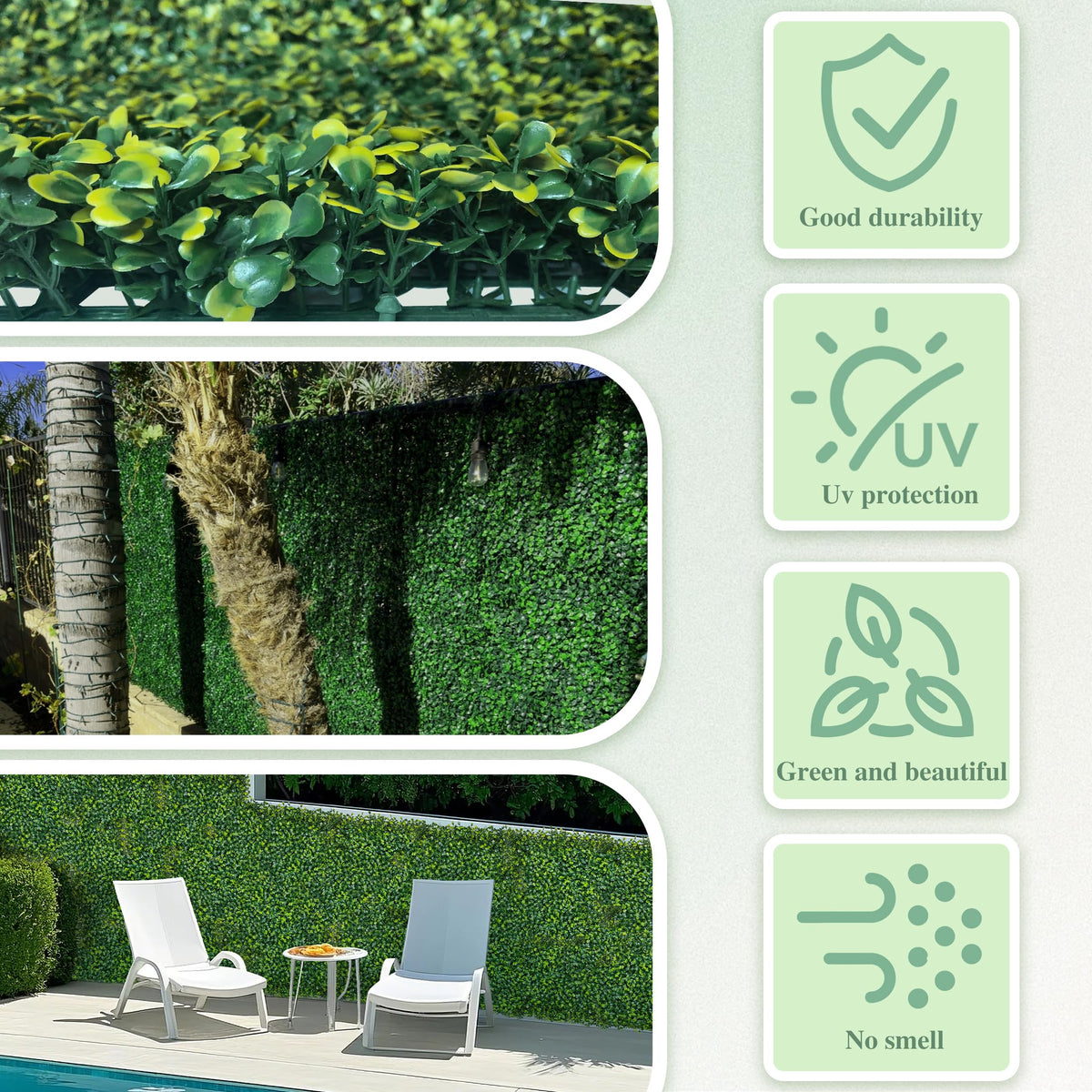 ODTORY Artificial Boxwood Panel Roll 48X120 in(40 sqft) Greenery Backdrop