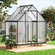 6x4FT Polycarbonate Green House with Roof Vent, Large Aluminum Frame Quick Setup Greenhouse, Walk in Green Houses Heavy Duty for Winter Outside Backyard Garden Patio (6x4FT)