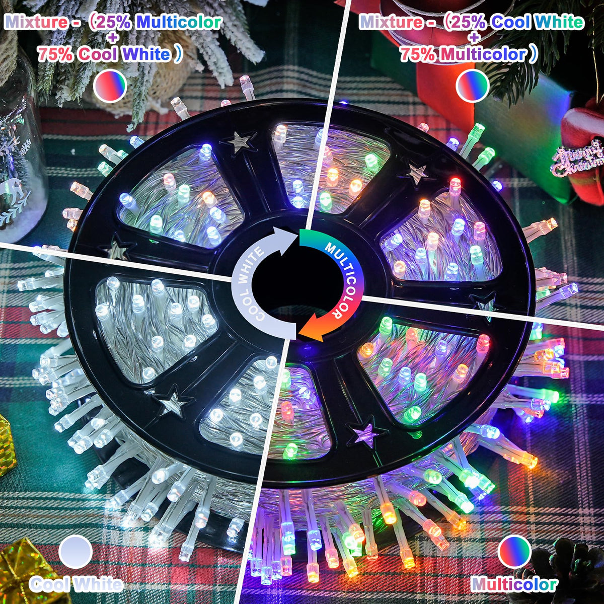 JMEXSUSS Christmas Lights, 600 LED 168FT Color Changing String Lights