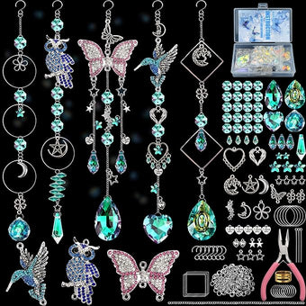 DIY Suncatcher Kit Sun Catchers Making Supplies Art and Crafts for Adults Hanging Prism Sun Catcher with Crystals Ball Indoor Window Home Wedding Garden Festival Decor Gifts
