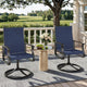Patio Swivel Chairs Set of 2, Outdoor Dining Chairs with High Back, 360° Swivel Rocker Chair in All-Weather Textilene & Metal Frame for Garden, Porch, Backyard, Balcony(Navy)
