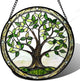 AMDERVEN Stained Glass Window Hanging - Brown Tree Trunk Green Leaves Sun Catcher for Door Garden Home Decor Plant Suncatcher Christmas Mother's Day Birthday Gifts for Women Men Mom Nana 9.8 in
