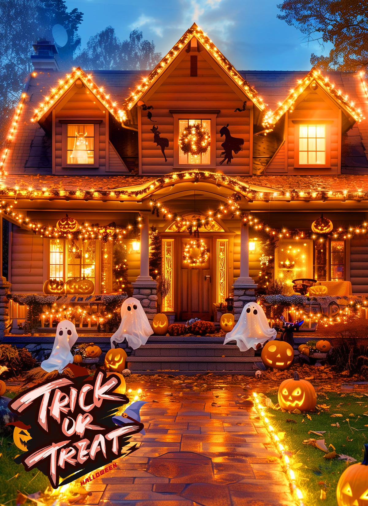 Minetom Halloween Fairy Lights Plug in, 33ft 100LED Twinkle String Lights