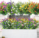 AmyHomie 20 Bundles Artificial Flowers for Outdoor Outside Spring Summer Decoration UV Resistant Faux Flowers No Fade Fake Plastic Plants Garden Porch Window Box Decorating