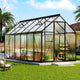 AMERLIFE 6x12 FT Walk-in Polycarbonate Greenhouse with 2 Top Windows