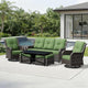 Joyside 7 Piece Wicker Patio Furniture Set, Outdoor Swivel Rocker Patio Chairs with High Back, Deep Seating, Wide Armrest, Thickened Cushions, Outdoor Furniture for Deck, Porch Use