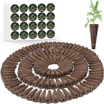 240 Pcs Hydroponic Pods Kit, 120 Pcs Grow Sponges with 120 Pcs Pod Labels Compatible with Aerogarden and Others Brand, Seed Pod Starter Kit for Hydroponics Growing System