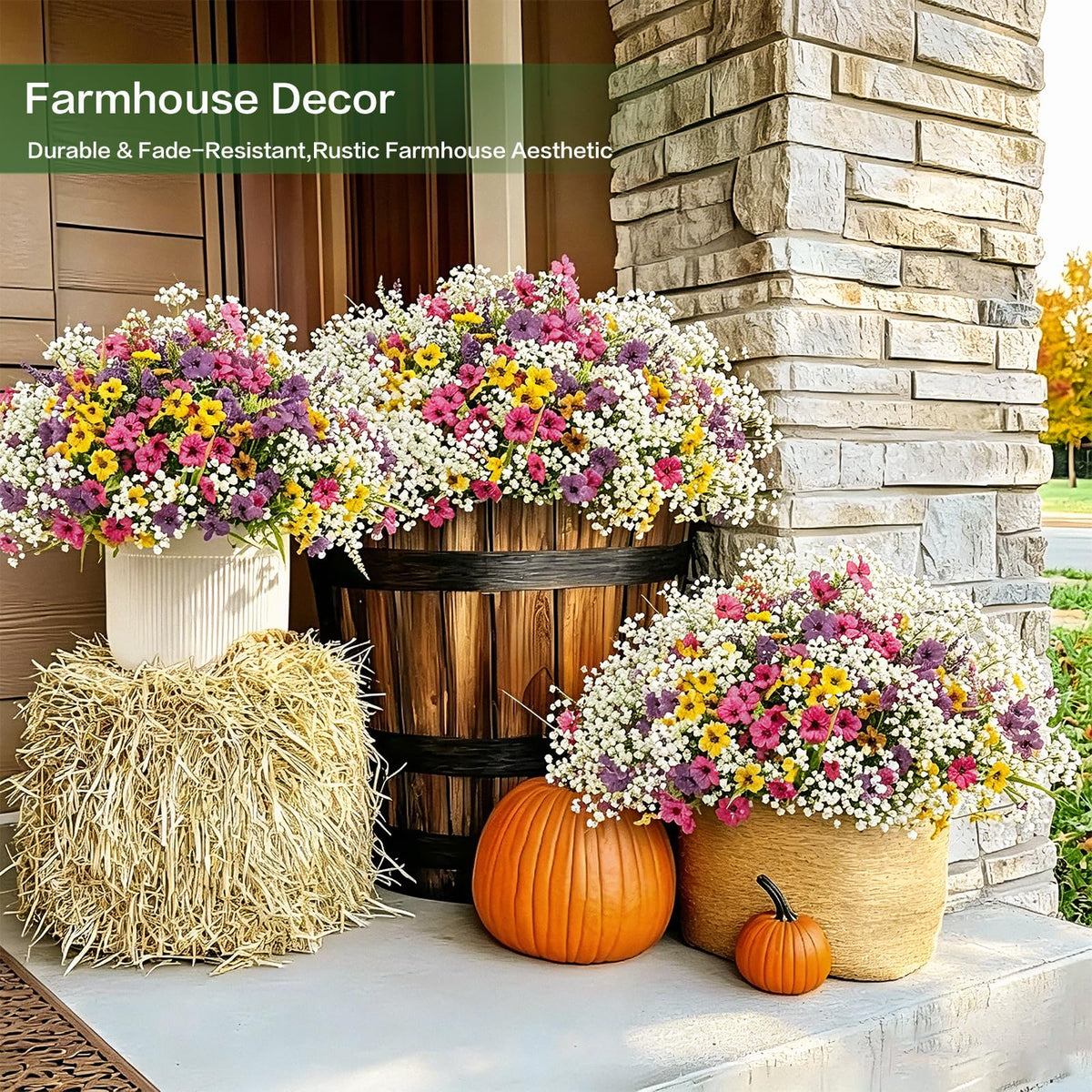400PCS Babys Breath Fake Flowers,Faux Baby Breaths Artificial Flowers Bulk