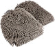 Amazon Basics Absorbent Microfiber Car Wash Drying Mitts, 2 Pack, Gray, 10.44" L x 9.06" W