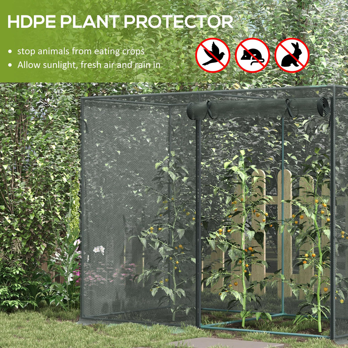6x3 Plant Protection Tent–Blackout Cover,Zippered Door,Pest Barrier