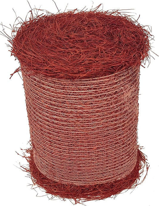 Longleaf Pine Straw Roll for Landscaping - Red Color UV Resistant - Covers 125 Square Feet or More