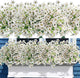 Uieke 16 Bundles Outdoor Artificial Flowers UV Resistant Fake Flowers No Fade Faux Plastic Plants for Garden Porch Window Box Home Outside Hanging Planter Spring Summer Décor (White)