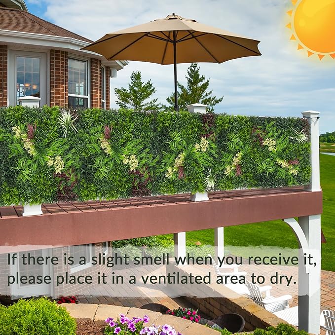 DOPGIB Artificial Ivy Boxwood Roll: 72"x144" UV Resistant Green Leaves Faux for Interior Backdrop,Garden and Indoor Outdoor Wall&Fence Covering Privacy, Party Wall Greenery Decor