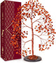 Crystal Trees for Home and Office Decoration, Carnelian Chakra Healing Crystals Feng Shui Handmade Trees for Positive Energy, Money, Good Luck, Christmas Decor, Birthday Gifts for Women, Mom