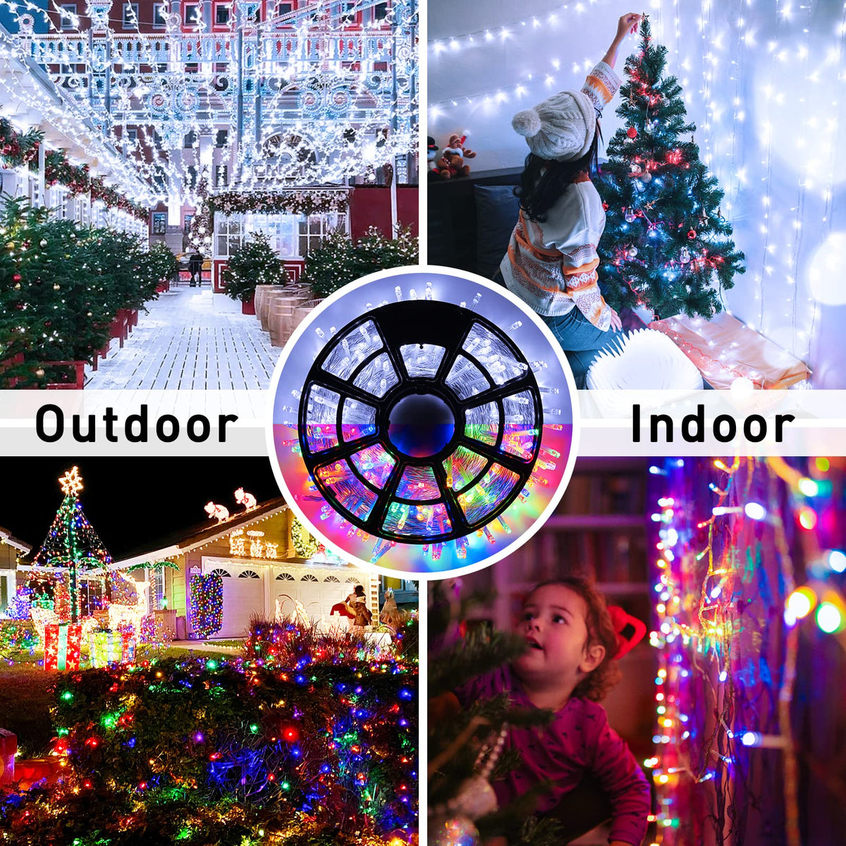 JMEXSUSS Christmas Lights, 600 LED 168FT Color Changing String Lights