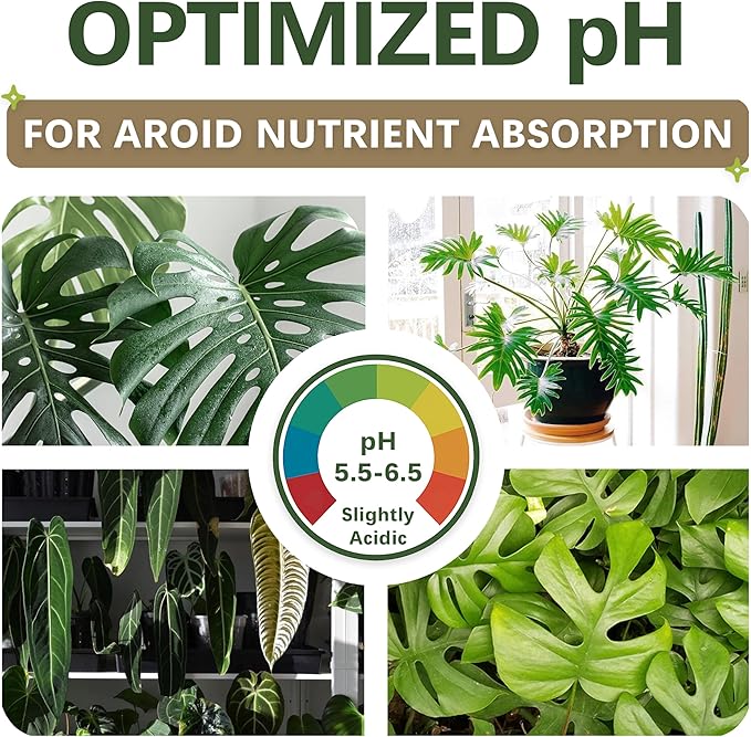 Premium AROID Soil Blend for Monstera, Philodendron, Alocasia, Anthurium – Chunky, Optimally Aerated Soil – Organic & Ready to Use – Supercharges Root and Foliage Growth - (2QTS)