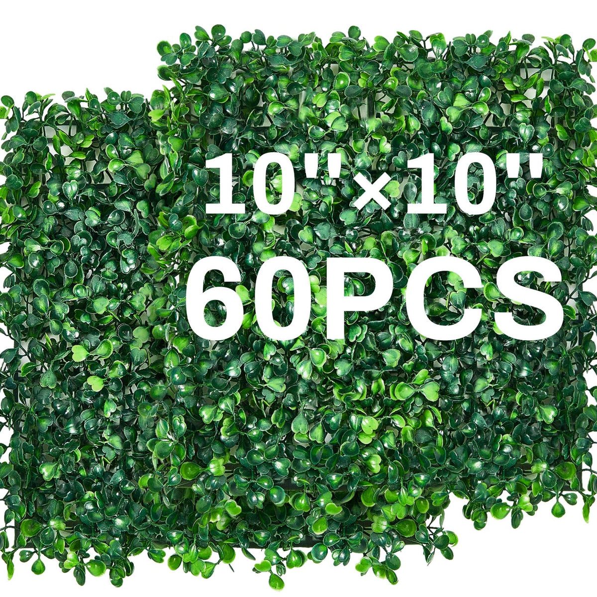 Crowye 60 Pcs 10 x 10 Inch Grass Wall Panel, Artificial Boxwood Wall Panels