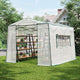 11.5x8.5x7.4 ft Walk-in Greenhouse, Portable Plant Hot House with Zipper Windows & Doors, Heavy-Duty PE Cover & Steel Frame, for Garden, Backyard