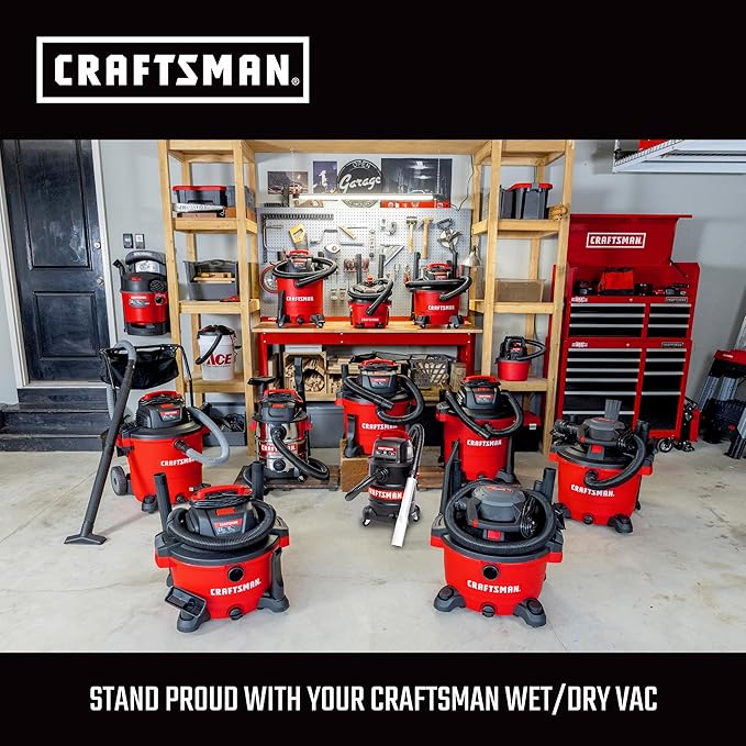 CRAFTSMAN CMXZVBE38606 2-1/2 in. Extension Wand Wet Dry Vac Attachment, Industrial-Grade Shop Vacuum Accessory for Extending Reach While Cleaning, Fits 2-1/2 in. Hose Diameter