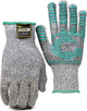 G & F 77100XL Cut Resistant Gloves With Anti-Slip Silicone Block Palm coating technology, 1 pair XL Grey
