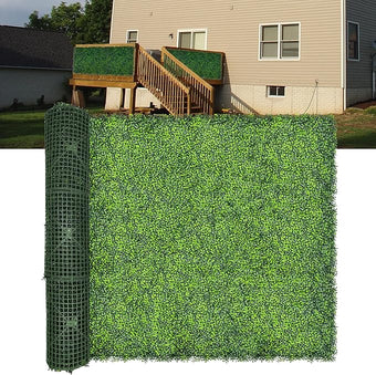 DOPGIB Artificial Boxwood Roll Panels: 60"x 140"(58.5 SQFT) UV-Anti Faux Ivy Leaves Grass Wall for Patio Balcony Privacy, Garden, Backyard Greenery Wall Backdrop and Fence Decor