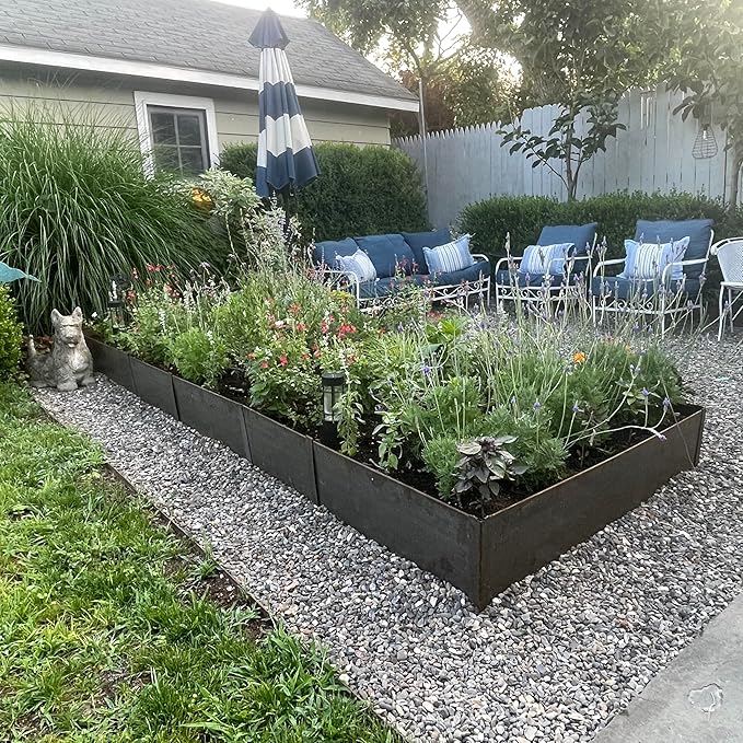 Edge Right - Raised Garden Bed Kit - COR-Ten Steel (14" COR-Ten Steel, 2 FT x 4 FT)