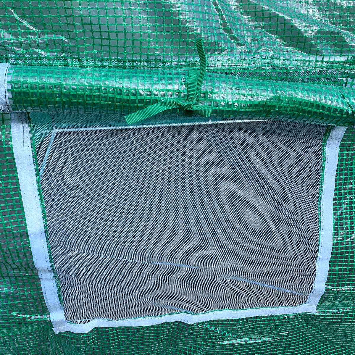 Outsunny 15' x 7' x 6.5' Walk-in Tunnel Hoop Greenhouse PE Cover Green
