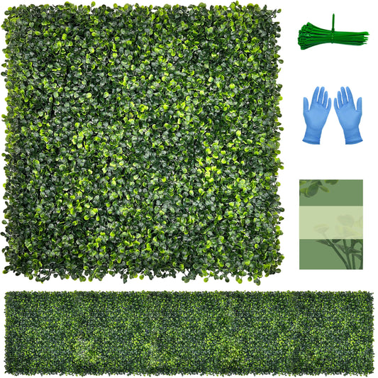 DMGarden 20"x20" 6 Pieces Artificial Greenery Boxwood Privacy Fence Screen