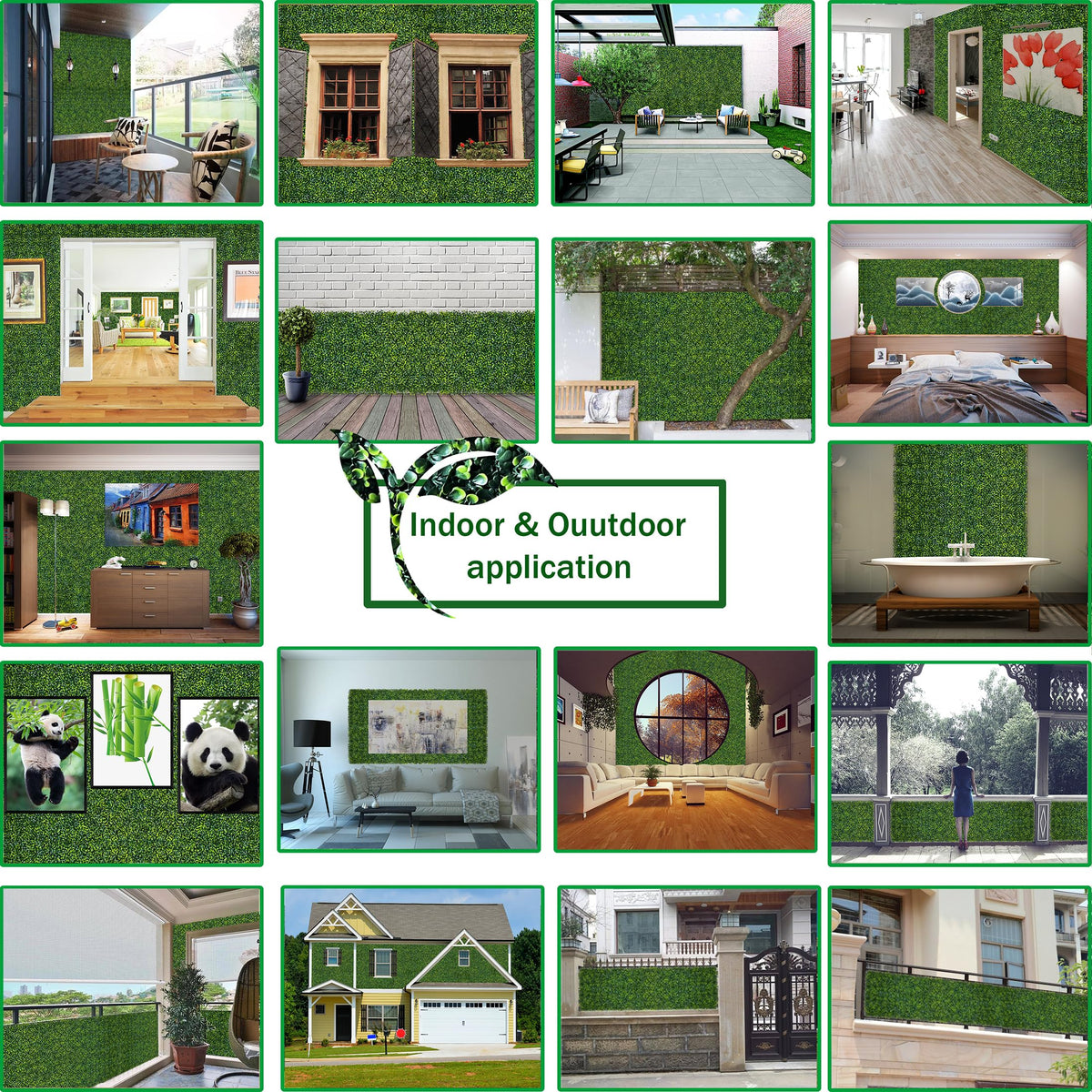 ODTORY Artificial Boxwood Panel Roll 40X160 in(45 sqft) Greenery Backdrop