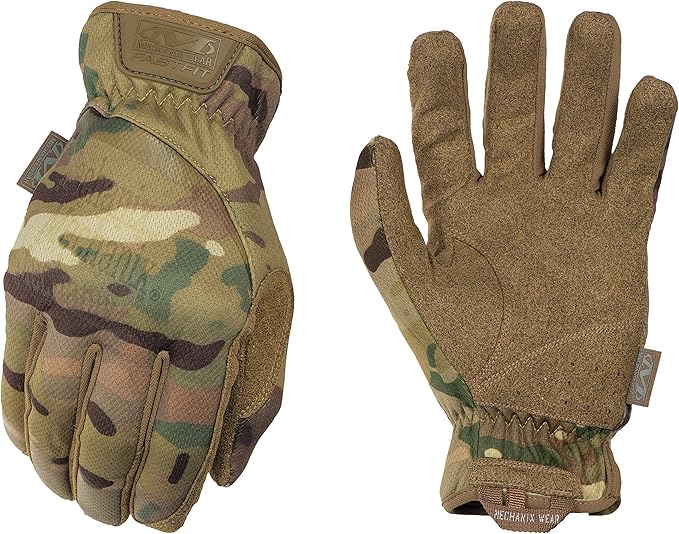 Mechanix Wear FastFit Tactical Gloves - Heavy Duty Lightweight Multipurpose Gloves - Flexible Grip & Reinforced Palm - Touchscreen Capable - Small - MultiCam Camouflage