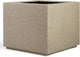 PolyStone Monterray Modern Outdoor/Indoor Square Planter, 23" L x 23" W x 19" H, Lightweight, Heavy Duty, Weather Resistant, Polymer Finish, Commercial Grade and Residential (Sandstone Granite)