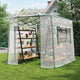 8.7x6.6x7 ft Walk-in Greenhouse, Portable Plant Hot House with Zipper Windows & Doors, Heavy-Duty PE Cover & Steel Frame, for Garden, Backyard